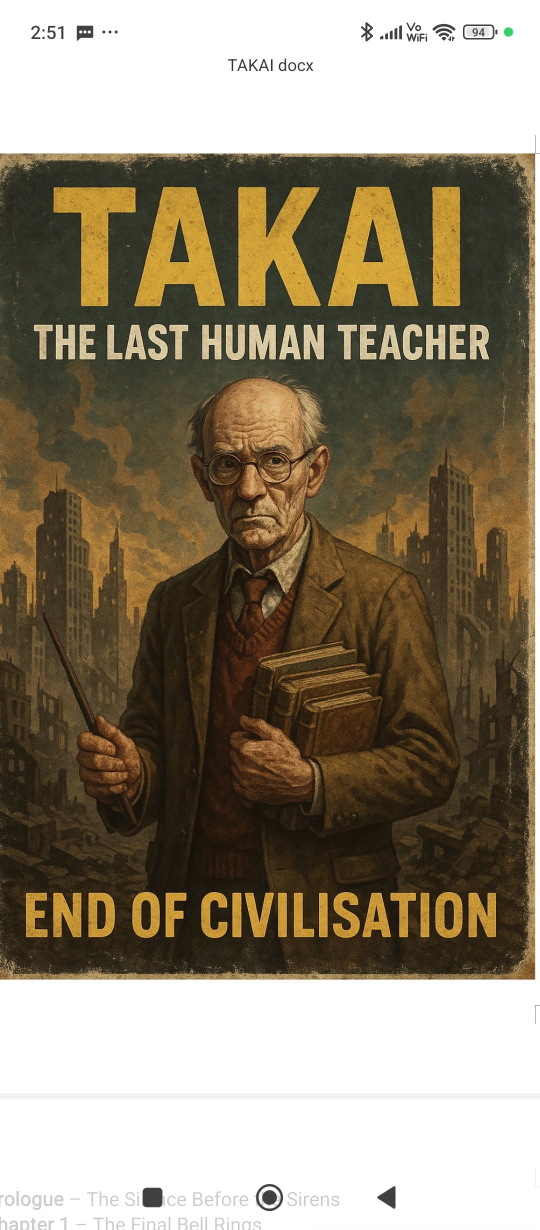 Takai the last Human teacher and the end of civilization cover